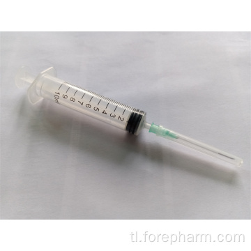 Sterile disposable 3-parts syringe para sa solong paggamit